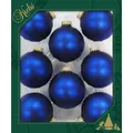 Dekohelden24 Christbaumschmuck Dekohelden24 Lauschaer Christbaumschmuck - 8er Set Kugeln uni matt blau