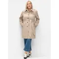 Sheego Langmantel Trenchcoat in wasserabweisender Qualität braun 48 EU