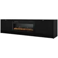 Mirjan24 Tv-Lowboard, Schwarz, Holzwerkstoff, Rechteckig,Rechteckig, 182x48x40 cm, Wohnzimmer, Wohnwände, Lowboards, Lowboards stehend