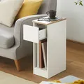 SoBuy Nachttisch schmal Nachtschrank kleiner Beistelltisch 20cm Breite FBT111-WN