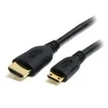 StarTech.com High Speed High Speed HDMI-Kabel mit Ethernet - HDMI auf HDMI Mini - Stecker/Stecker - Video-/Audio-/Netzwerkkabel - HDMI - 30 AWG - HDMI, 19-polig (M) - Mini-HDMI, 19-polig (M) - 2,0m - abgeschirmt - Schwarz (HDACMM2M)