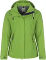 Dry Fashion Damen Funktionsjacke Norderney - Wasserdichte Outdoor-Jacke mit gestreiftem Innenfutter in Grün Größe 38