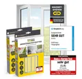 EASYmaxx Insektenschutz-Fensterrahmen Fliegengitter für Fenster,  mit Magic Click 150 x 130 cm,  2er Set, (2-St), Moskitonetz zuschneidbar, Einfache Montage mit 12 Magneten