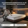 Arensberger JANA Federkernmatratze - 20cm Höhe - Matratze mit Schaumstoff + Gelschaum Schicht - H3 Mittelfest – 7 Zonen - Federkern - Liegekomfo...