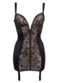 Gossard Corsage VIP Retrolution Staylo Push-Up Miederkleid Black (Shapekleid, 1-tlg., Teilspitze)