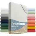 Laleni Spannbettlaken Premium für Beistellbett - Atmungsaktives Spannbetttuch, Gummizug: rundum, (2 Stück), 100% Baumwolle (150 g/m) beige 60-70 cm x 120-140 cm