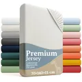 Laleni Premium Spannbettlaken, 70x140x15cm, für Babybett & Kinderbett, 100% Baumwolle, Oeko-TEX Zertifiziert, 2er Set, Ivory
