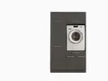 Laundreezy Waschmaschinenschrank, Mehrzweckschrank und 2X Schrankaufsatz, Anthrazit - Waschmaschinen-Überbauschrank TÜV-Zertifiziert mit viel Stauraum - 117,5 x 200 x 67,5 cm (B/H/T)