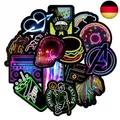 50 Stück Aufkleber, wasserdichte Aufkleber, Graffiti Aufkleber, Neon Graffiti St