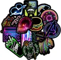 50 Neon Graffiti Sticker -  Aufkleber für Fahrrad, Skateboard, Glas