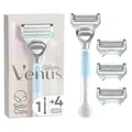 Gillette Venus Rasierer Damen für den Intimbereich, Damenrasierer mit 4 Ersatzklingen, Intimrasierer für Frauen hilft, die Haut vor Irritationen zu schützen
