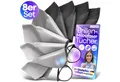 Loco Bird Brillenputztuch Microfaser in Optikerqualität - Brillenputztücher - Reinigungstücher (15x17 cm, - 8er Set, Brillentücher in Grau, Mikrofasertuch, Mikrofasertücher für Brille & Display, Microfasertuch)