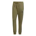 adidas Herren Essential Three Stripes Fleece Pants, Olive strata/Black, XL