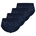 Schiesser Herren Slips, 4er Pack, Navy, Feinripp (Large (6 (L)))
