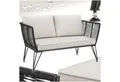 tectake Essgruppe Garten-Loungesofa, (Set., 1-tlg), Solides Gestell aus pulverbeschichtetem Stahl