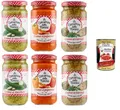Le Conserve della Nonna Testpaket Creme Paprika, Zucchini und Artischocken 6x 190gr + Italian Gourmet polpa 400g