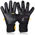 CATCH & KEEP Torwarthandschuhe Herren Fly Dark Soul Gr. 8 I Professionelle Torwarthandschuhe mit Fingerschutz, Daumenunterstützung & dickerer Handgelenksbandage