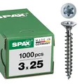 SPAX Universalschraube, 3,0 x 25 mm, 1000 Stück, T-STAR plus, Senkkopf, Vollgewinde, 4CUT, WIROX A3J, blank verzinkt, 1191010300255