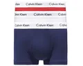 Calvin Klein Herren Boxershorts, 3 Stück Low Rise Trunk,Blau, Rot, Weiß,L