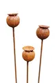 Manufaktur Lichtbogen 3er Set Gartenstecker Rost Mohn