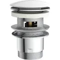 Kirchhoff Design-Ablaufventil mit Überlauf Kappe 41,9 mm (1 1/4 Zoll) x 65 mm Weiß