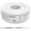 Premium X 50m Profi Koaxialkabel Kupfer 135dB 4-Fach SAT Antennenkabel Koax-Kabel DVB-S / S2 DVB-C DVB-T BK Anlagen Satellitenkabel