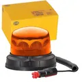 HELLA 2XD 013 979-021 LED Blitzleuchte - Blinkleuchte - RotaLED Compact - 12/24V - gelb (amber) - Magnetbefestigung - Kabel: 200mm - für Traktor, LKW, Gabelstapler