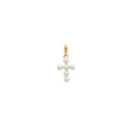 XENOX Kreuzanhänger XG14K0205G, mit Perlen besetztes Kreuz