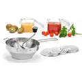 HI Passiermühle aus Edelstahl 3 Einsätze 14059 - Silber