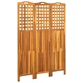 Paravent 3-teiliger Raumteiler 121x2x170 Cm Akazie Massivholz