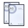 A3 schwarze BilderrahmenMassivholzrahmen mit Perspex front für die Wandmontag...