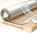 Glasklar Folie 2 mm + abgeschrägte Kante, Größe wählbar 50x50 cm, Wunschmaß transparente Tischdecke Tischschutz, Made in Germany
