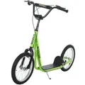 HOMCOM Tretroller Kinderroller Scooter Cityroller Luftreifen verstellbar Grün - Grün