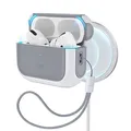 ESR für Airpods Pro 2 Hülle (2023/2022/2019), kompatibel mit AirPods Pro 2./1. Generation, MagSafe Ready, Magnetischer Deckel, USB-C/Lightning Kabel, Hybrid Sturzschutz, Weiß