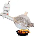 Mini Popcorn Maker Pfanne aus Edelstahl - kleine Popcorn Pfanne mit Deckel & Holzgriff, Mini-Popcornmaschine für Herd, Camping & Lagerfeuer, manuelle Popcornmaschine, Popcornzubereiter Outdoor