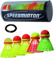 Speedminton MIX Speeder - 5er Pack Speed Badminton/Crossminton Bälle gemischt inkl. Windring, gelb/rot/grün, einheitsgröße, 400206