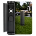 SSC-LUXon PALISO Outdoor-Energiesäule mit 2 Steckdosen IP44 Garten Schwarz 230V