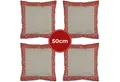 Marrakesch Orient & Mediterran Interior Zierkissen 4er Set Kissenbezug Handgefertigt Frisia Rot 50x50cm, Boho Deko, (4 St)