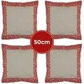 4er Set Zierkissen Dekokissen Kissenbezug Kissen Sofakissen Kopfkissen 50x50cm