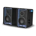 Edifier QR30 Aktiver Desktop-Lautsprecher mit Bluetooth V5.4, dynamische Lichteffekte – 30 Watt RMS – Schwarz