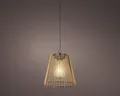 Solar LED Pendellampe Outdoor 17,5cm Rattan-Optik Beige / Warmweiß