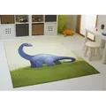 Steffensmeier Kinderteppich Denni, Rechteckig, Dino, Kinderzimmer bunt 140 cm x 200 cm