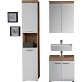 INOSIGN Badmöbel-Set Avena, (Set, 3-St), Badmöbel - Hochschrank, Waschbeckenunterschrank und Spiegelschrank weiß