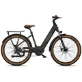 SachsenRAD E-SUV ATB All Terrain E-Bikes C5 Centro mit Diebstahlsicherung, CityBike Mittelmotor mit tiefem Einstieg und Alarmanlage, StVZO - Schwarz