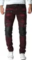 Cipo & Baxx Herren Slim Fit Jeans Stonewashed CD481 Bordeaux /L34