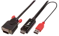 Lindy HDMI to VGA Adapter cable - Videokonverter - HDMI - HDMI - Schwarz (41457)