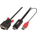 LINDY 41457 - VGA auf HDMI A Stecker, USB Strom, 3 m