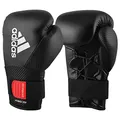 adidas Boxhandschuhe Hybrid 250 Duo Lace - mit innovativer Kombination aus Schnür- und Klettverschluss - Schwarz - 12 oz