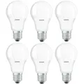 6 x Osram LED Superstar Classic A Birnenform Leuchtmittel 9W = 75W E27 matt 1055lm warmweiß 2700K