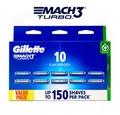 Gillette Rasierklingen MACH 3 Turbo Ersatzklingen (10 Stück), 10-tlg.